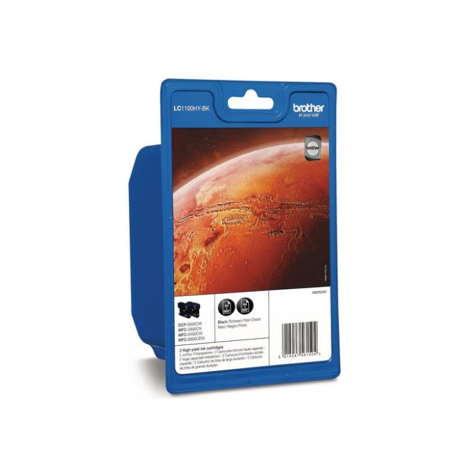 BROTHER LC1100HY-BK - 2 - hoog rendement - zwart - origineel - inktcartridge (pak 2 stuks)