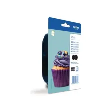 Brother Brother LC123BK - 2 - hoog rendement - zwart - origineel - inktcartridge (pak 2 stuks)