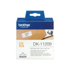 BROTHER DK-11209 Adreslabels Papier 29 x 62 mm Zwart op Wit (rol 800 stuks) BROTHER DK-11209 Adreslabels Papier 29 x 62 mm Zwart op Wit (rol 800 stuks)