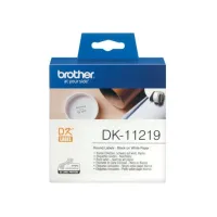 BROTHER DK-11219 Labels Papier diameter 12 mm Zwart op Wit (rol 1200 stuks) BROTHER DK-11219 Labels Papier diameter 12 mm Zwart op Wit (rol 1200 stuks)