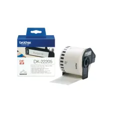 BROTHER DK-22205 Labels Papier 62 mm Zwart op Wit (rol 3048 meter) BROTHER DK-22205 Labels Papier 62 mm Zwart op Wit (rol 3048 meter)