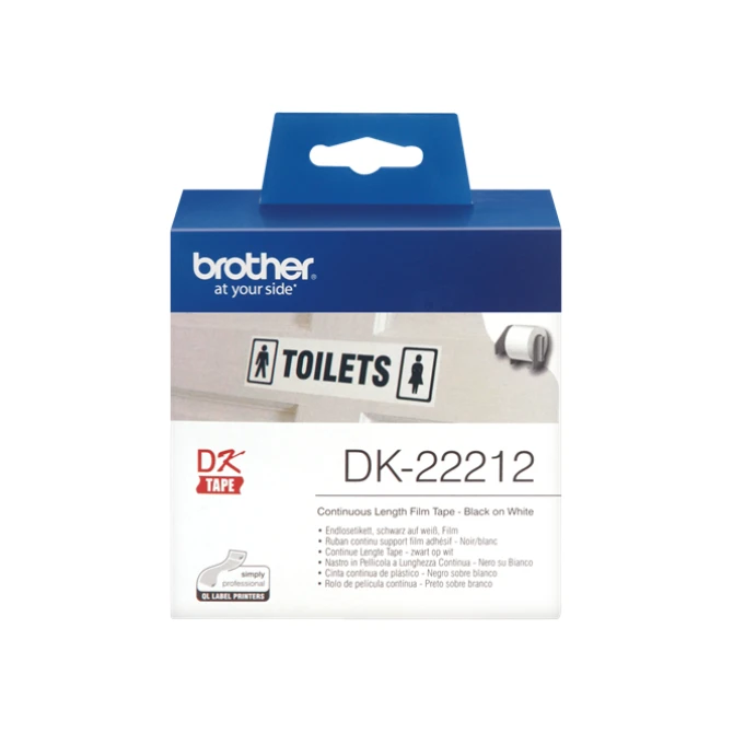 BROTHER DK-22212 Labels Papier 62 mm Zwart op Wit (rol 1524 meter)