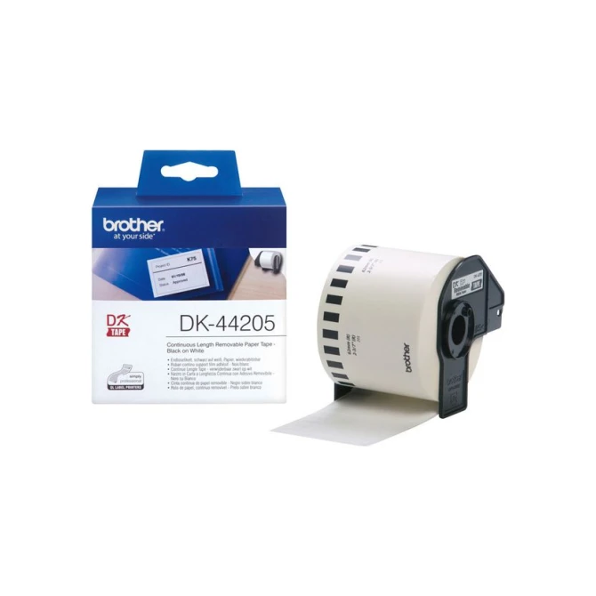 BROTHER DK-44205 Labels Papier 62 mm Zwart op Wit (rol 3048 centimeter)
