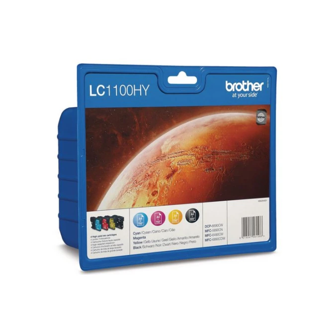 BROTHER LC-1100HY Inktcartridge Zwart en kleur (pak 4 stuks)