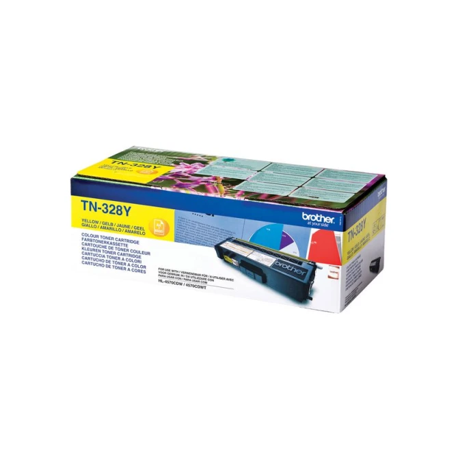BROTHER TN-328Y Toner Hoog Rendement Geel