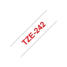 BROTHER TZe-242 Tape 18 mm x 8 m Rood op Wit BROTHER TZe-242 Tape 18 mm x 8 m Rood op Wit