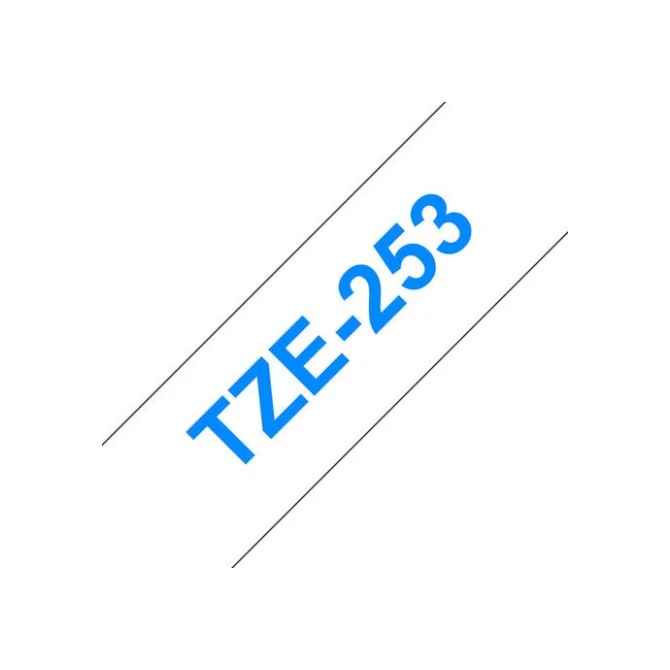 BROTHER TZe-253 Tape 24 mm x 8 m Blauw op Wit