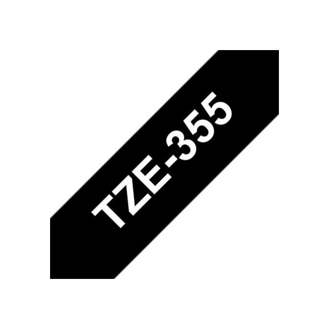 BROTHER TZe-355 Tape 24 mm x 8 m Wit op Zwart
