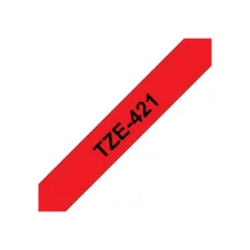 BROTHER TZe-421 Tape 9 mm x 8 m Zwart op Rood BROTHER TZe-421 Tape 9 mm x 8 m Zwart op Rood