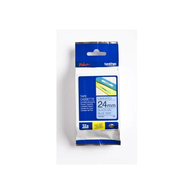BROTHER TZe-551 Tape 24 mm x 8 m Zwart op Blauw