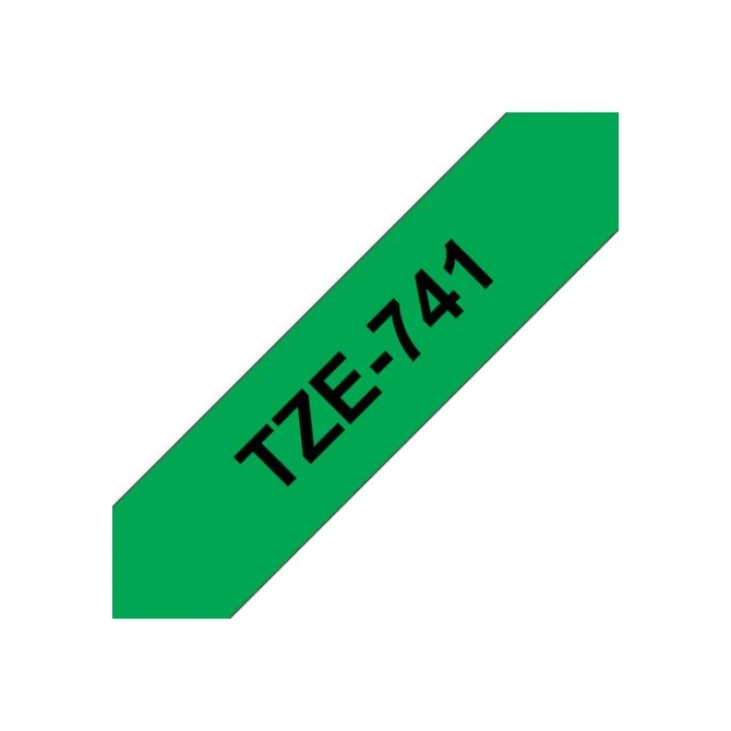 BROTHER TZe-741 Tape 18 mm x 8 m Zwart op Groen
