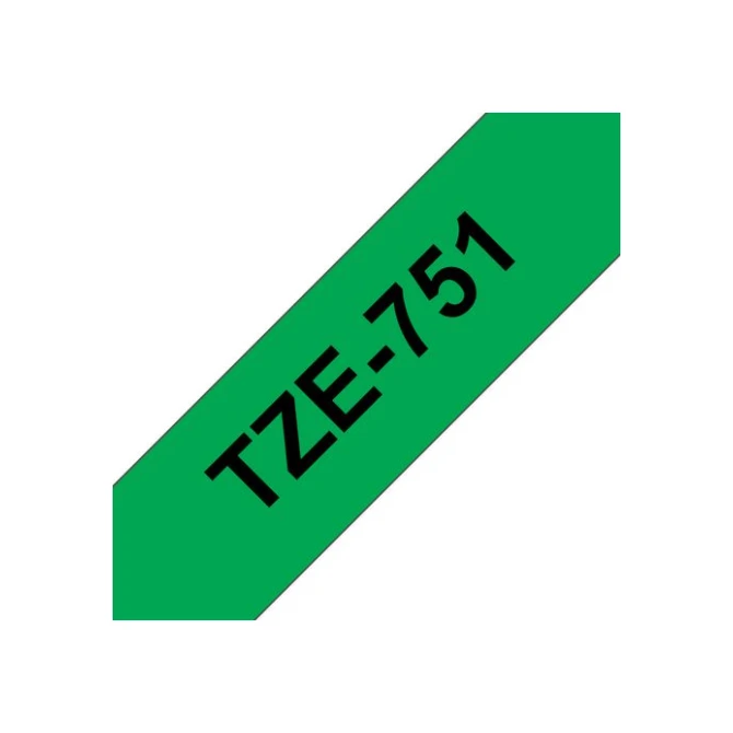 BROTHER TZe-751 Tape 24 mm x 8 m Zwart op Groen