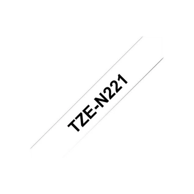 BROTHER TZe-N221 Tape Niet Gelamineerd 9 mm x 8 m Zwart op Wit