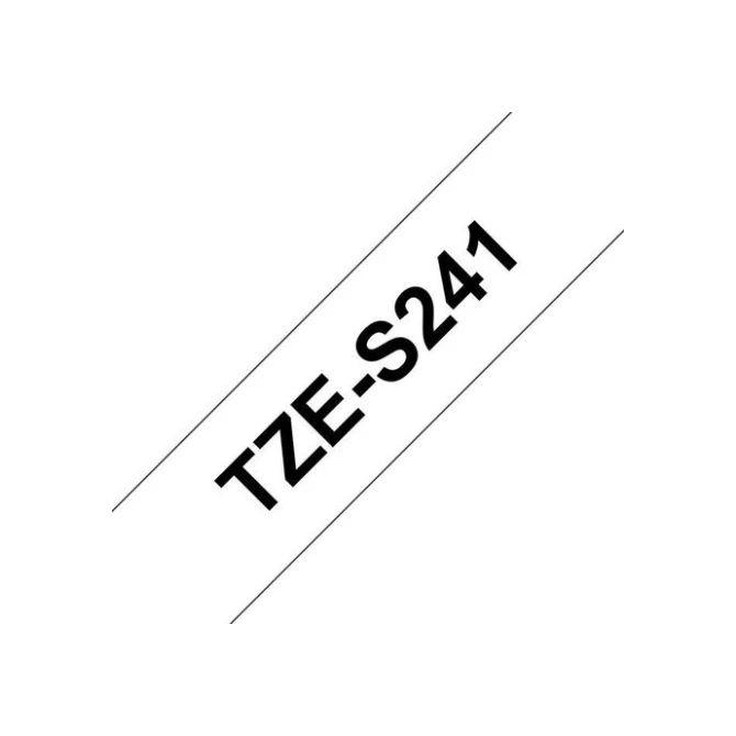 BROTHER TZe-S241 Tape Extra Kleefkracht 18 mm x 8 m Zwart op Wit BROTHER TZe-S241 Tape Extra Kleefkracht 18 mm x 8 m Zwart op Wit