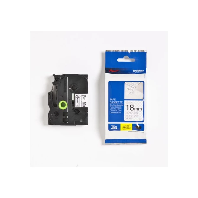 BROTHER TZe-SE4 Tape 18 mm x 8 m Zwart op Wit