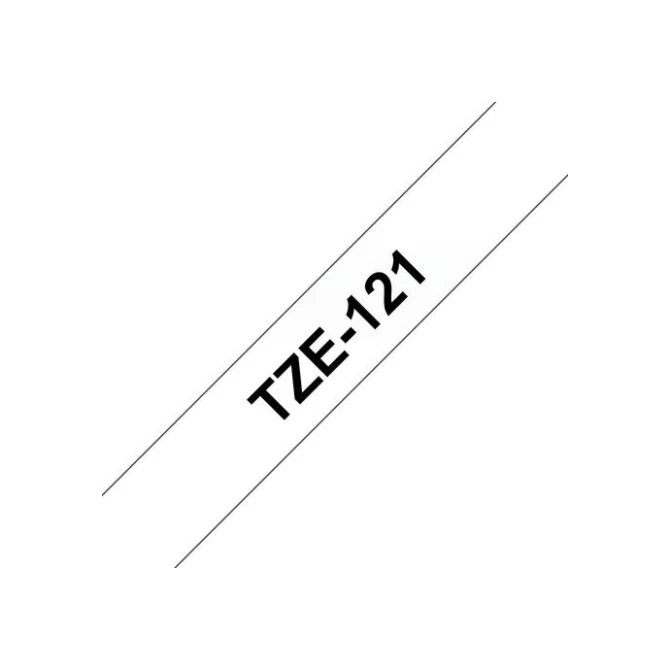 BROTHER TZe121 Labeltape 9 mm x 8 m Zwart op Transparant BROTHER TZe121 Labeltape 9 mm x 8 m Zwart op Transparant