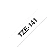 BROTHER TZe141 Labeltape 18 mm x 8 m Zwart op Transparant BROTHER TZe141 Labeltape 18 mm x 8 m Zwart op Transparant