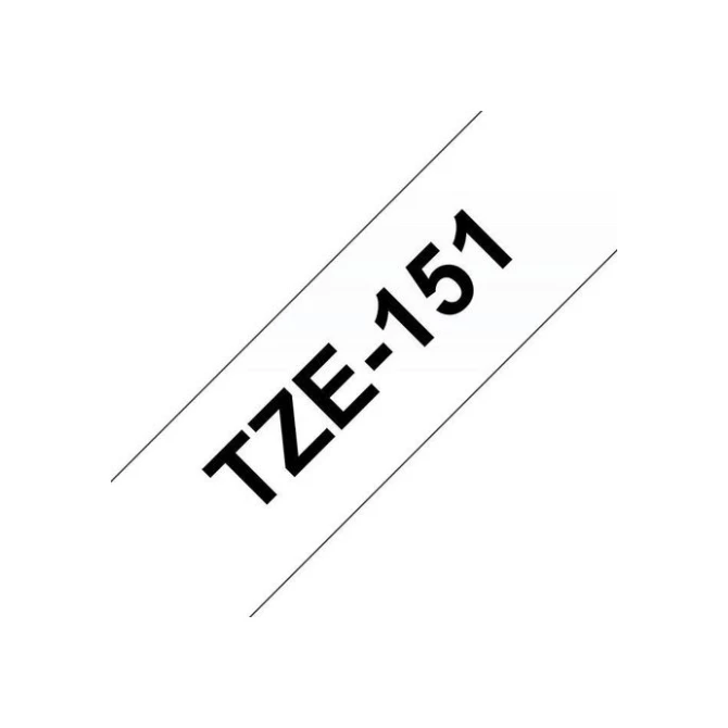 BROTHER TZe151 Labeltape 24 mm x 8 m Zwart op Transparant BROTHER TZe151 Labeltape 24 mm x 8 m Zwart op Transparant