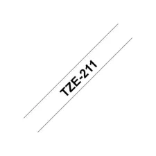 BROTHER TZe211 Labeltape 6 mm x 8 m Zwart op Wit BROTHER TZe211 Labeltape 6 mm x 8 m Zwart op Wit