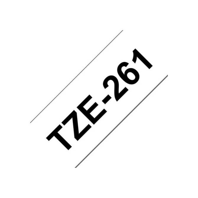 BROTHER TZe261 Labeltape 36 mm x 8 m Zwart op Wit BROTHER TZe261 Labeltape 36 mm x 8 m Zwart op Wit