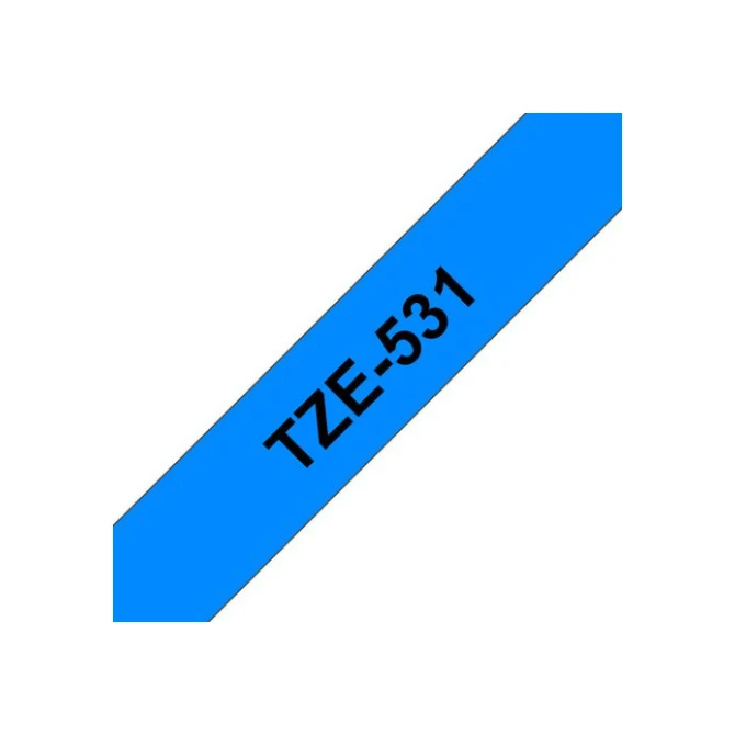 BROTHER TZe531 Labeltape 12 mm x 8 m Zwart op Blauw BROTHER TZe531 Labeltape 12 mm x 8 m Zwart op Blauw