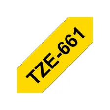 BROTHER TZe661 Labeltape 36 mm x 8 m Zwart op Geel BROTHER TZe661 Labeltape 36 mm x 8 m Zwart op Geel