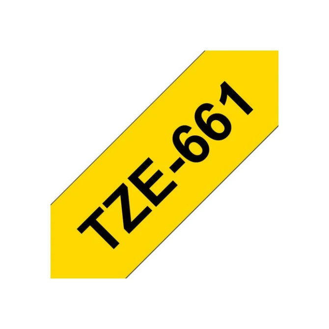 BROTHER TZe661 Labeltape 36 mm x 8 m Zwart op Geel