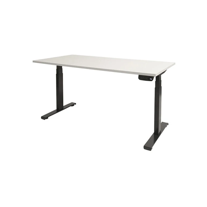 Dextro Plus Verstelbaar Bureau 140x80 Krijtwit Zwart