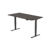 Bureau Econ elektrisch 120X80cm Logan Eiken Blad Zwarte Poten