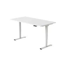 Bureau Econ elektrisch 120X80cm Wit Blad Witte Poten Bureau Econ elektrisch 120X80cm Wit Blad Witte Poten