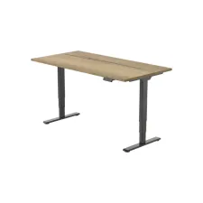 Bureau Econ elektrisch 140X80cm Natuur Eiken Blad Zwarte Poten Bureau Econ elektrisch 140X80cm Natuur Eiken Blad Zwarte Poten