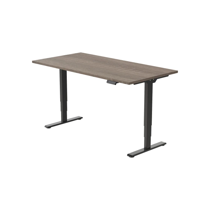 Bureau Econ elektrisch 140X80cm Robson Eiken Blad Zwarte Poten