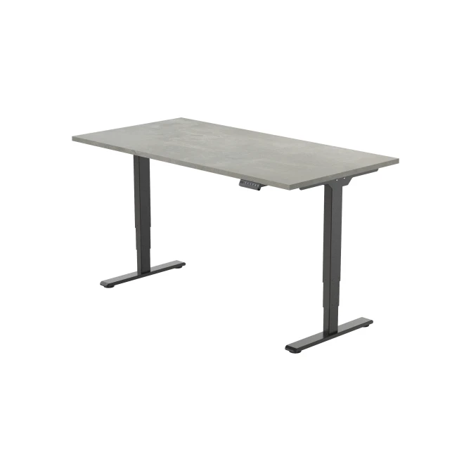 Bureau Econ elektrisch 160X80cm Oxyd Blad Zwarte Poten Bureau Econ elektrisch 160X80cm Oxyd Blad Zwarte Poten