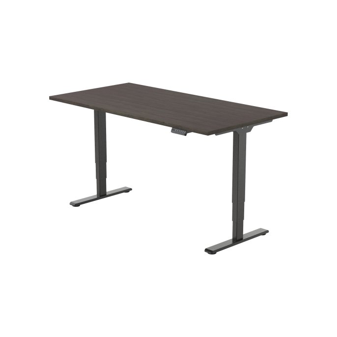 Bureau Econ elektrisch 140X80cm Logan Eiken Blad Zwarte Poten Bureau Econ elektrisch 140X80cm Logan Eiken Blad Zwarte Poten
