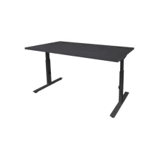 Linesto Plus Bureau 120 x 80 cm Zwart Blad Zwarte Poten