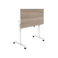 Staples Choice Bureau elektrisch Opklapbaar 140 x 80 cm Robson Eiken Blad Witte Poten