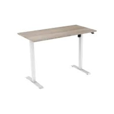 Bureau elektrisch 140X80cm Robson Eiken Blad Witte Poten Bureau elektrisch 140X80cm Robson Eiken Blad Witte Poten