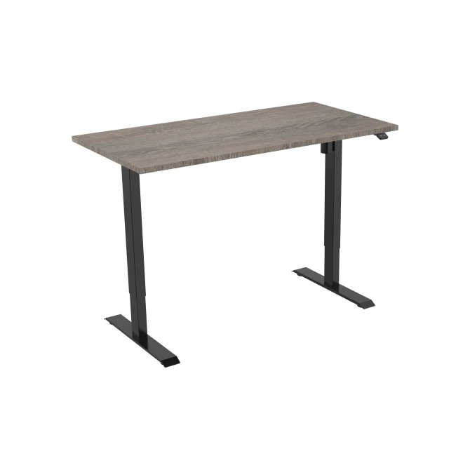 Bureau elektrisch 160X80cm Logan Eiken Blad Zwarte Poten Bureau elektrisch 160X80cm Logan Eiken Blad Zwarte Poten