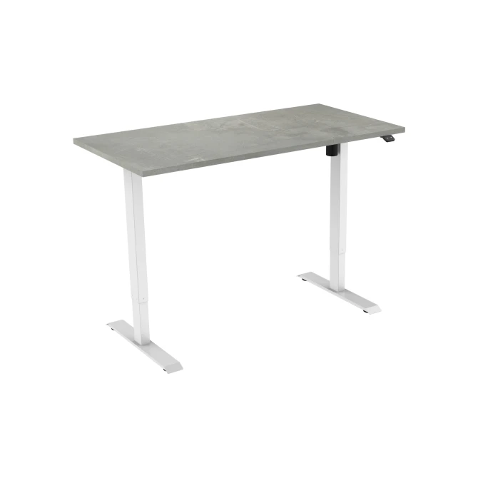 Bureau elektrisch 160X80cm Oxyd Blad Witte Poten Bureau elektrisch 160X80cm Oxyd Blad Witte Poten