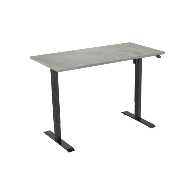 Bureau elektrisch 160X80cm Oxyd Blad Zwarte Poten Bureau elektrisch 160X80cm Oxyd Blad Zwarte Poten
