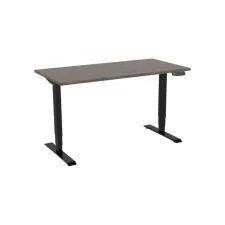 Bureau elektrisch 2-motorig 120X80cm Logan Eiken Blad Zwarte Poten Bureau elektrisch 2-motorig 120X80cm Logan Eiken Blad Zwarte Poten
