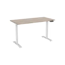 Bureau elektrisch 2-motorig 120X80cm Robson Eiken Blad Witte Poten Bureau elektrisch 2-motorig 120X80cm Robson Eiken Blad Witte Poten