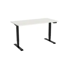 Bureau elektrisch 2-motorig 140X80cm Wit Blad Witte Poten Bureau elektrisch 2-motorig 140X80cm Wit Blad Witte Poten