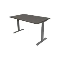 Bureau instelbaar 120X80cm Logan Eiken Blad Aluminium Poten Bureau instelbaar 120X80cm Logan Eiken Blad Aluminium Poten