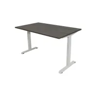 Bureau instelbaar 120X80cm Logan Eiken Blad Witte Poten Bureau instelbaar 120X80cm Logan Eiken Blad Witte Poten