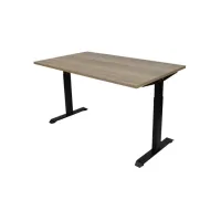 Bureau instelbaar 120X80cm Natuur Eiken Blad Zwarte Poten Bureau instelbaar 120X80cm Natuur Eiken Blad Zwarte Poten