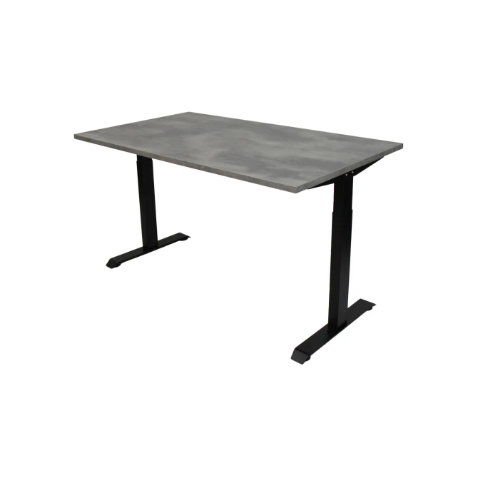 Bureau instelbaar 120X80cm Oxyd Blad Zwarte Poten