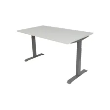 Bureau instelbaar 120X80cm Wit Blad Aluminium Poten Bureau instelbaar 120X80cm Wit Blad Aluminium Poten