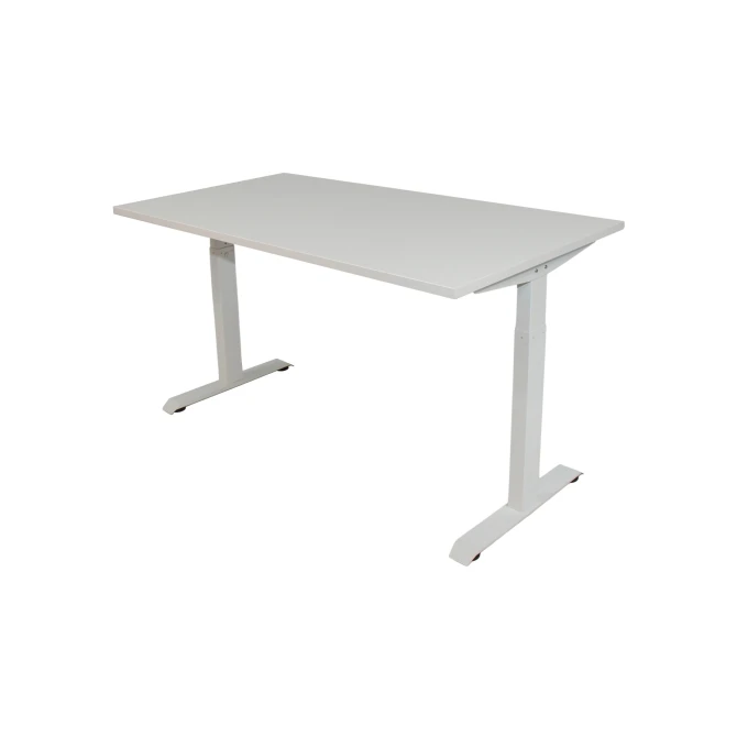 Bureau instelbaar 120X80cm Wit Blad Witte Poten Bureau instelbaar 120X80cm Wit Blad Witte Poten