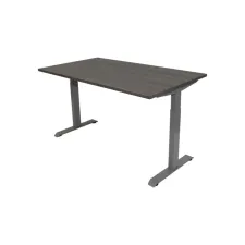 Bureau instelbaar 140X80cm Logan Eiken Blad Aluminium Poten Bureau instelbaar 140X80cm Logan Eiken Blad Aluminium Poten